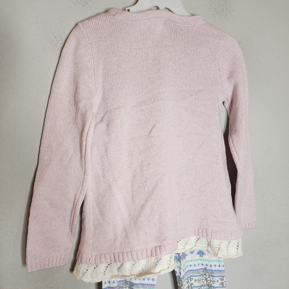 NWT Cynthia Rowley Unicorn 2-Piece Pink Metallic Sweater Snowflake Pants  Small - Picture 9 of 15